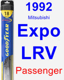 Passenger Wiper Blade for 1992 Mitsubishi Expo LRV - Hybrid