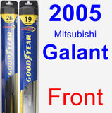 Front Wiper Blade Pack for 2005 Mitsubishi Galant - Hybrid