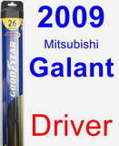 Driver Wiper Blade for 2009 Mitsubishi Galant - Hybrid