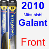 Front Wiper Blade Pack for 2010 Mitsubishi Galant - Hybrid