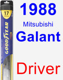 Driver Wiper Blade for 1988 Mitsubishi Galant - Hybrid