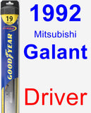 Driver Wiper Blade for 1992 Mitsubishi Galant - Hybrid