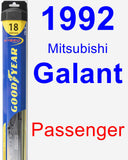 Passenger Wiper Blade for 1992 Mitsubishi Galant - Hybrid