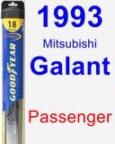 Passenger Wiper Blade for 1993 Mitsubishi Galant - Hybrid