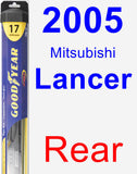 Rear Wiper Blade for 2005 Mitsubishi Lancer - Hybrid