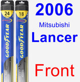 Front Wiper Blade Pack for 2006 Mitsubishi Lancer - Hybrid