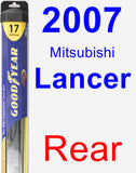 Rear Wiper Blade for 2007 Mitsubishi Lancer - Hybrid