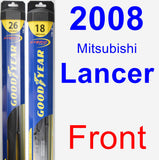 Front Wiper Blade Pack for 2008 Mitsubishi Lancer - Hybrid