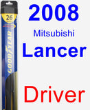 Driver Wiper Blade for 2008 Mitsubishi Lancer - Hybrid