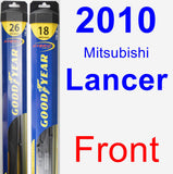 Front Wiper Blade Pack for 2010 Mitsubishi Lancer - Hybrid