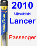 Passenger Wiper Blade for 2010 Mitsubishi Lancer - Hybrid