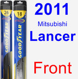 Front Wiper Blade Pack for 2011 Mitsubishi Lancer - Hybrid