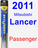 Passenger Wiper Blade for 2011 Mitsubishi Lancer - Hybrid