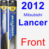 Front Wiper Blade Pack for 2012 Mitsubishi Lancer - Hybrid