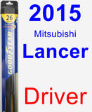 Driver Wiper Blade for 2015 Mitsubishi Lancer - Hybrid