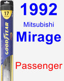 Passenger Wiper Blade for 1992 Mitsubishi Mirage - Hybrid