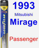 Passenger Wiper Blade for 1993 Mitsubishi Mirage - Hybrid