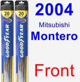 Front Wiper Blade Pack for 2004 Mitsubishi Montero - Hybrid