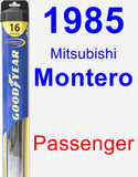 Passenger Wiper Blade for 1985 Mitsubishi Montero - Hybrid