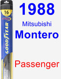 Passenger Wiper Blade for 1988 Mitsubishi Montero - Hybrid