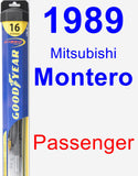 Passenger Wiper Blade for 1989 Mitsubishi Montero - Hybrid