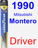 Driver Wiper Blade for 1990 Mitsubishi Montero - Hybrid