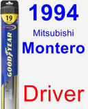 Driver Wiper Blade for 1994 Mitsubishi Montero - Hybrid