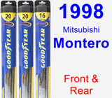 Front & Rear Wiper Blade Pack for 1998 Mitsubishi Montero - Hybrid