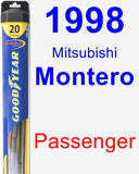 Passenger Wiper Blade for 1998 Mitsubishi Montero - Hybrid