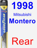 Rear Wiper Blade for 1998 Mitsubishi Montero - Hybrid