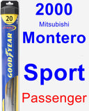 Passenger Wiper Blade for 2000 Mitsubishi Montero Sport - Hybrid