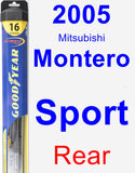 Rear Wiper Blade for 2005 Mitsubishi Montero Sport - Hybrid