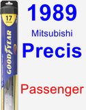 Passenger Wiper Blade for 1989 Mitsubishi Precis - Hybrid