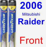 Front Wiper Blade Pack for 2006 Mitsubishi Raider - Hybrid