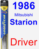 Driver Wiper Blade for 1986 Mitsubishi Starion - Hybrid