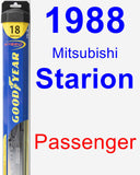 Passenger Wiper Blade for 1988 Mitsubishi Starion - Hybrid