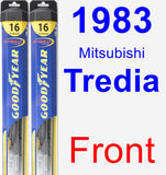 Front Wiper Blade Pack for 1983 Mitsubishi Tredia - Hybrid