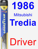 Driver Wiper Blade for 1986 Mitsubishi Tredia - Hybrid