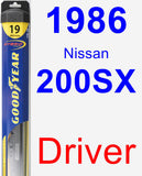 Driver Wiper Blade for 1986 Nissan 200SX - Hybrid