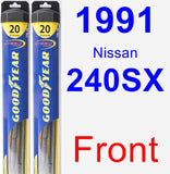 Front Wiper Blade Pack for 1991 Nissan 240SX - Hybrid