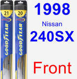 Front Wiper Blade Pack for 1998 Nissan 240SX - Hybrid