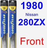 Front Wiper Blade Pack for 1980 Nissan 280ZX - Hybrid