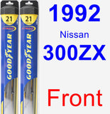 Front Wiper Blade Pack for 1992 Nissan 300ZX - Hybrid