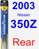 Rear Wiper Blade for 2003 Nissan 350Z - Hybrid