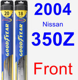 Front Wiper Blade Pack for 2004 Nissan 350Z - Hybrid