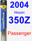 Passenger Wiper Blade for 2004 Nissan 350Z - Hybrid