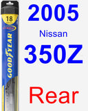 Rear Wiper Blade for 2005 Nissan 350Z - Hybrid