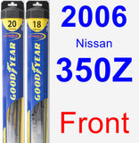 Front Wiper Blade Pack for 2006 Nissan 350Z - Hybrid