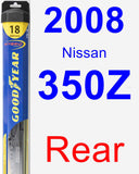 Rear Wiper Blade for 2008 Nissan 350Z - Hybrid