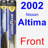 Front Wiper Blade Pack for 2002 Nissan Altima - Hybrid